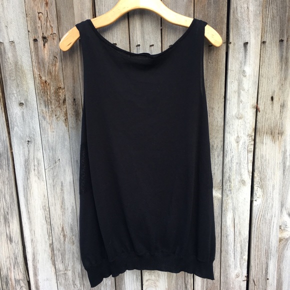 The Row Sleeveless Sweater Linen Cotton Black L - Picture 9 of 13